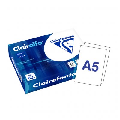 CLAIREFONTAINE Ramette papier blanc 500 feuilles -  - A5 - 80g