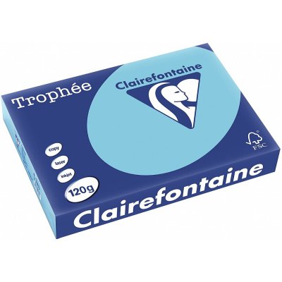 CLAIREFONTAINE Ramette papier couleur  A4 120g - Bleu aliz&eacute;