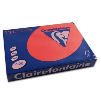 CLAIREFONTAINE Ramette papier couleur  A4 120g - Rouge rouge cardinal