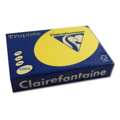 CLAIREFONTAINE Ramette papier couleur  A4 160g - Jaune soleil