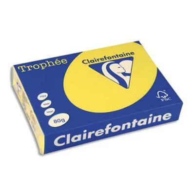 CLAIREFONTAINE Ramette papier couleur  A4 80g - Jaune soleil