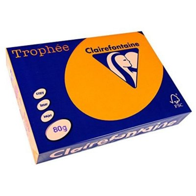 CLAIR ALFA Ramette papier couleur Clairefontaine A4 80g - Orange fluo