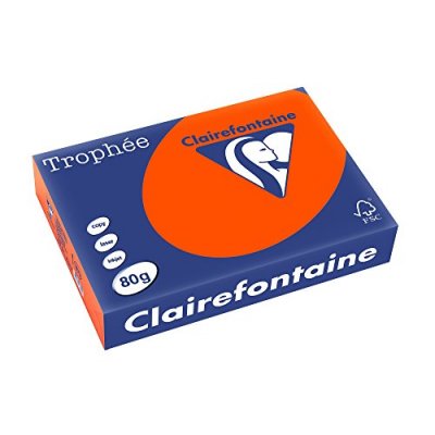 CLAIREFONTAINE Ramette papier couleur  A4 80g - Rouge cardinal