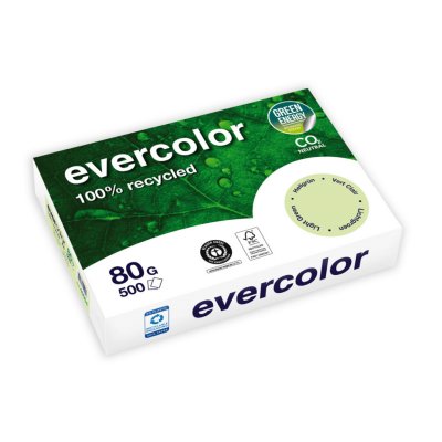 CLAIREFONTAINE Ramette papier couleur Evercolor recycl&eacute; A4 80g - Vert