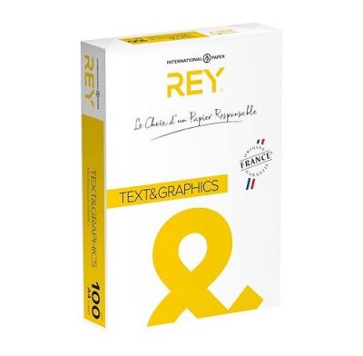 REY TEXT & GRAPHICS Ramette papier Text & Graphics A4 100 g - 500 feuilles - blanc - Blanc - Rey