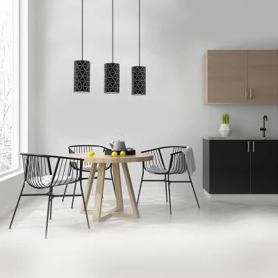 EGLO Ramon Plafonnier Suspendu &Agrave; 3 Lampes, Barre Droite, Noir