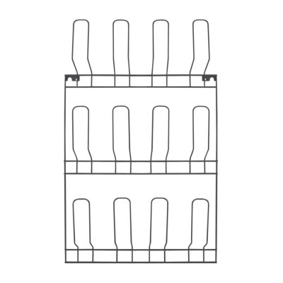 Range-chaussures &agrave; suspendre gris, 6 paires maximum H.72 x l.44.4 cm