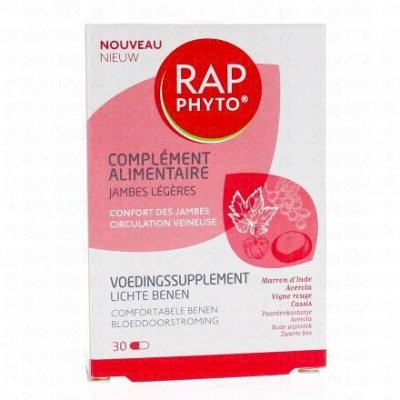 RAP PHYTO  Compl&eacute;ment Alimentaire Jambes L&eacute;g&egrave;res 30 G&eacute;lules