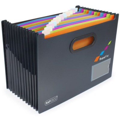 RAPESCO   trieur supafile, a4, 13 compartiments, noir noir