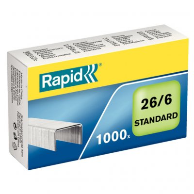 RAPID  Agrafes 26/6 en acier galvanis&eacute;