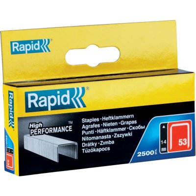 RAPID  - agrafes 53/14mm Galva Boite carton 2500