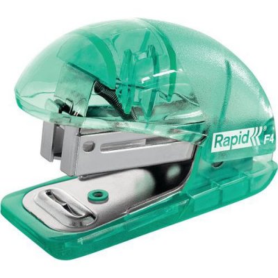 RAPID  Colour'Ice F4 Mini Agrafeuse 10 feuilles 24-6, 26-6 m&eacute;tal, plastique ABS vert