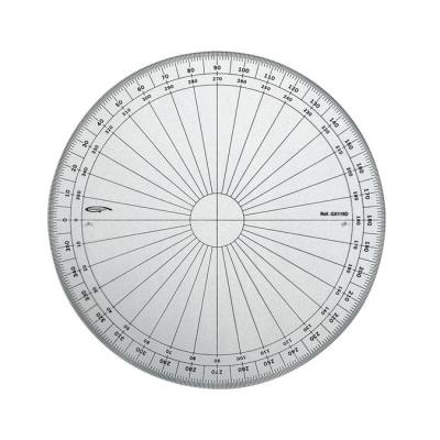 GRAPHOPLEX Rapporteur cercle entier degr&eacute;s &Oslash; 15 cm -  {couleur}