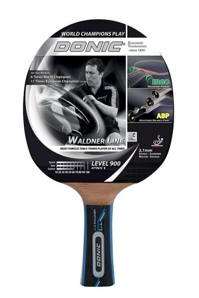 DONIC Raquette de Ping Pong Tennis de table-Schildkr&ouml;t Waldner 900 Noir