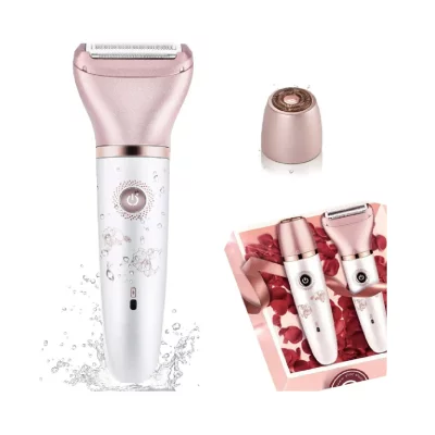 CHRONUS Rasoir &eacute;lectrique pour femme, rasoir &eacute;lectrique rechargeable 2 en 1 indolore pour femmes (rouge) 