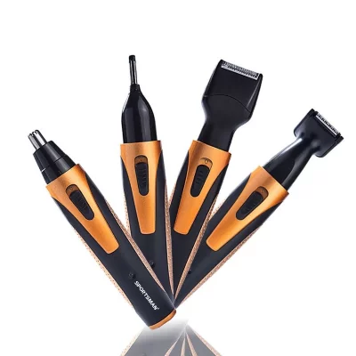 YONIS Rasoir Electrique Tondeuse Rechargeable 4 En 1 Cheveux Visage Sourcils Or Noir 