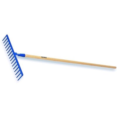 FINISH Rateau a beton 14 dents droites manche bois HEX-31042-14