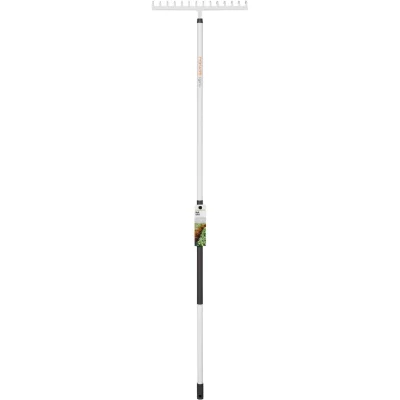 FISKARS Rateau &agrave; dents courbes light 14 dents manche alu t&ecirc;te en acier