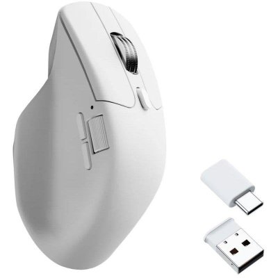 KEYCHRON Rat&oacute;n  M6 Inal&aacute;mbrico PixArt 3311 2.4 GHz y Bluetooth 12000 DPI Blanco Silencioso