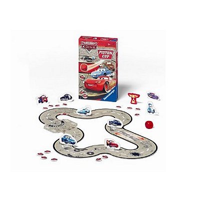 RAVENSBURGER  - 23274 - Jeu de soci&eacute;t&eacute; - Jeux de voyage - Cars Piston cup - Mini jeu