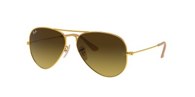 RAY BAN Ray-ban aviator dor&eacute; mat brun d&eacute;grad&eacute; - small-medium