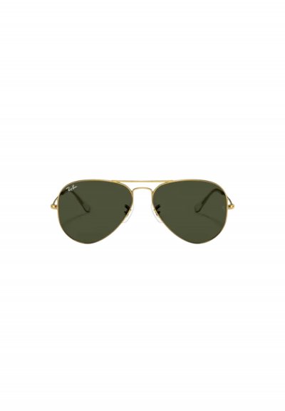 RAY BAN  Lunettes de soleil aviateur en m&eacute;tal dor&eacute;. Couleur: Jaune