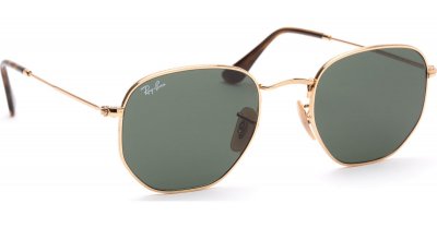 RAY BAN Ray-Ban Lunettes de Soleil Homme RB3548N Dor&eacute;,Vert 