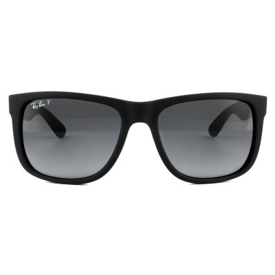 RAY BAN RayBan Justin Classic, Monture Noir, Verres Polaris&eacute;s D&eacute;grad&eacute;s Gris