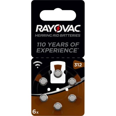 VARTA Rayovac Acoustic Special 312 6 Pi&egrave;ces Piles One Size Silver