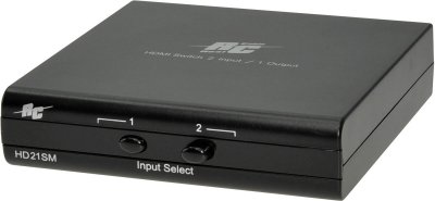 REAL CABLE  HD-21SM - Commutateur vid&eacute;o/audio - 2 x HDMI - de bureau