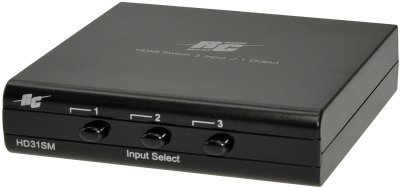 REAL CABLE  HD-31SM - Commutateur vid&eacute;o/audio - 3 x HDMI - de bureau