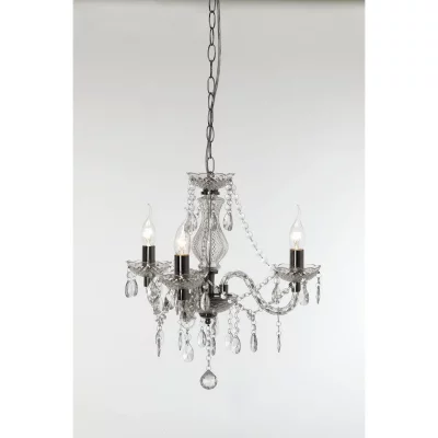 TRIO LIGHTING Reality Trio Lustre classique &agrave; 3 flammes, &Oslash; = 46 cm, transparent.