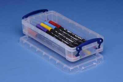 REALLY USEFUL BOX  Bo&icirc;te &agrave; crayon en polypropyl&egrave;ne 0.55 L Transparent