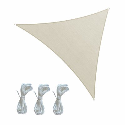 MOBILI REBECCA Rebecca mobili voile d'ombrage kola 500x500x500 polyester imperm&eacute;able acier blanc cr&egrave;me RE6974 