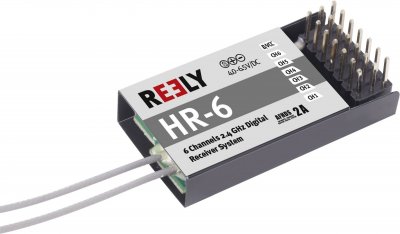 REELY R&eacute;cepteur 6 Canaux  Hr-6 2,4 Ghz Syst&egrave;me De Connecteur Jr-