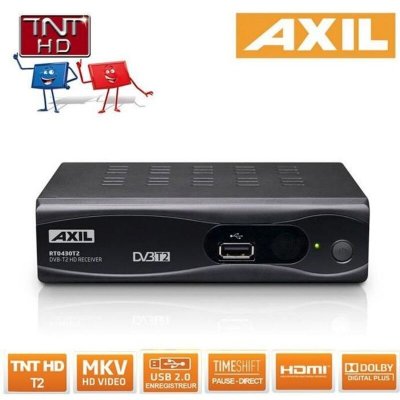 AXIL R&eacute;cepteur TNT HD T2 Enregistreur  RT0430T2