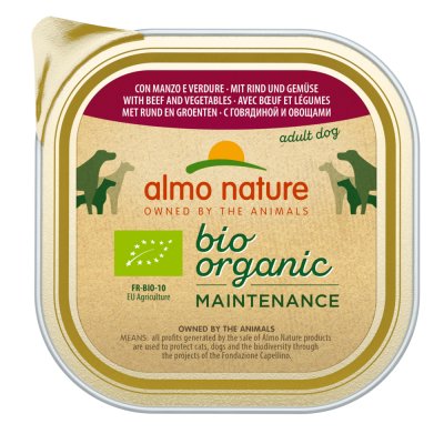ALMO NATURE BIOORGANIC Recettes almo nature daily menu bio pour chien boeuf et l&eacute;gumes