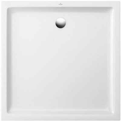 VILLEROY & BOCH Receveur antid&eacute;rapant O Novo Plus blanc ceramique carr&eacute;, 80 x 80