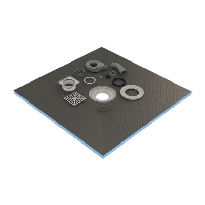 VALSTORM Receveur de douche 120x90x4cm pr&ecirc;t &agrave; carreler avec siphon et grille en inox 