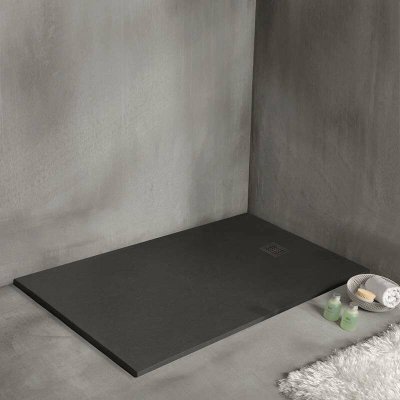SANYCCES Receveur de douche 90 x 70 cm, Noir, extra plat - strato