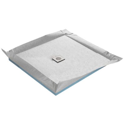 U TILE Receveur de douche &agrave; carreler ultra plat 120 x 120 cm x 22 mm RC120SLIM