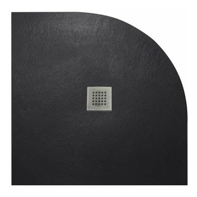 SANYCCES Receveur de douche quart de cercle noir Strato - 90 x 90 cm