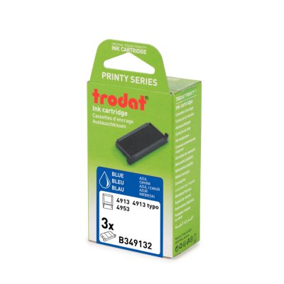 TRODAT Recharge cassette encreurs 6/4913 bleue - Blister de 3