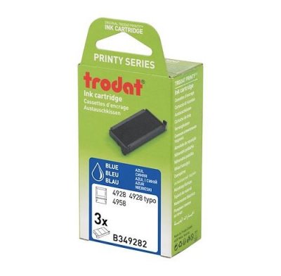  Recharge cassette encreurs 6/4928 bleue - Blister de 3
