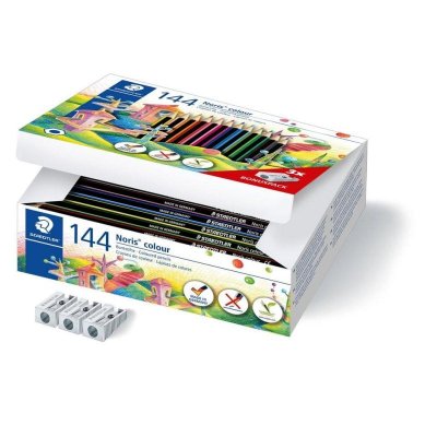 STAEDTLER Recharge Classpack 144 crayons de couleur Noris + 3 tailles-crayons offerts