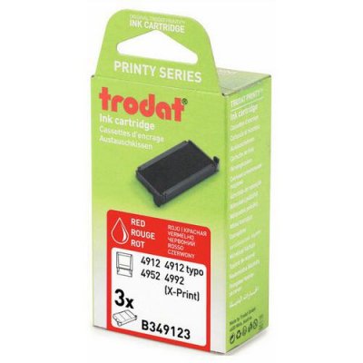 TRODAT Recharge d'encre pour tampon  6/4912 - rouge - bo&icirc;te de 3