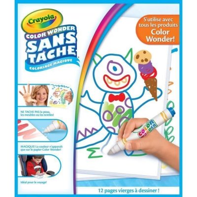 CRAYOLA Recharge de pages blanches  color wonder coloriage sans tache