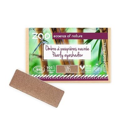 ZAO MAKEUP Recharge fard &agrave; paupi&egrave;res bio - Rectangle - Zao 106 Bronze - nacr&eacute;