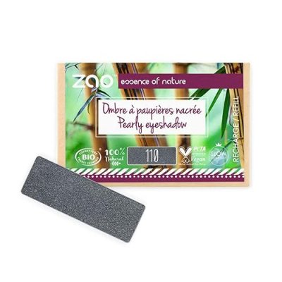 ZAO MAKEUP Recharge fard &agrave; paupi&egrave;res bio - Rectangle - Zao 110 Gris m&eacute;tal - nacr&eacute;