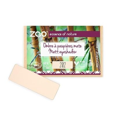 ZAO MAKEUP Recharge fard &agrave; paupi&egrave;res bio - Rectangle - Zao 202 Brun beige - mat